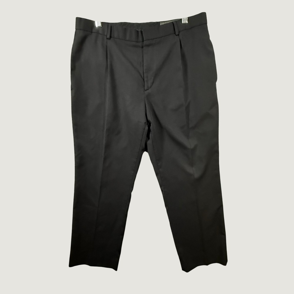 Banana Republic Men's 100% Wool Dress Pants Black Flat Front 35x30‎